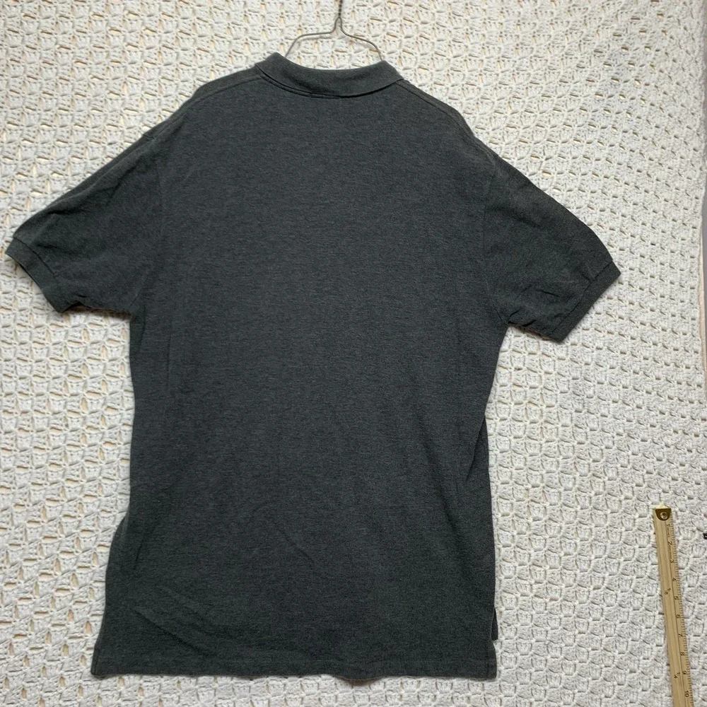 Polo Ralph Lauren Polo Shirt Mens Sz L Gray Short Sleeve Black Pony 100%Cotton‎